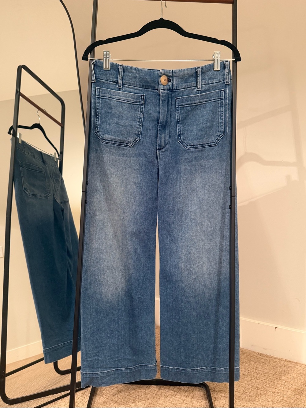 Mauve Colette high rise Wide Leg Women’s Jeans in Medium Blue
